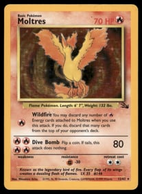 Moltres (12) Fossil #12/62 Holo Pokemon Card