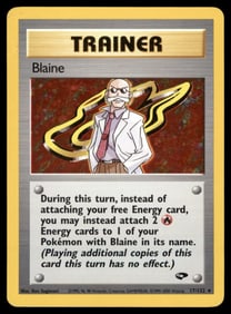 Blaine (100) Gym Challenge #100/132 Holo Pokemon Card