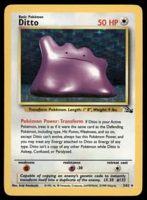 Ditto (3) Fossil #03/62 Holo Pokemon Card