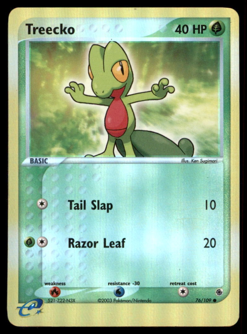 Treecko Ruby and Sapphire #76/109 Holo Pokemon Card: We offer combined shipping on multiple items. Buyers may also arrange their own shipping. LiveShipping is a separate and independent option for shipping that is NOT a part of the auction house or thei