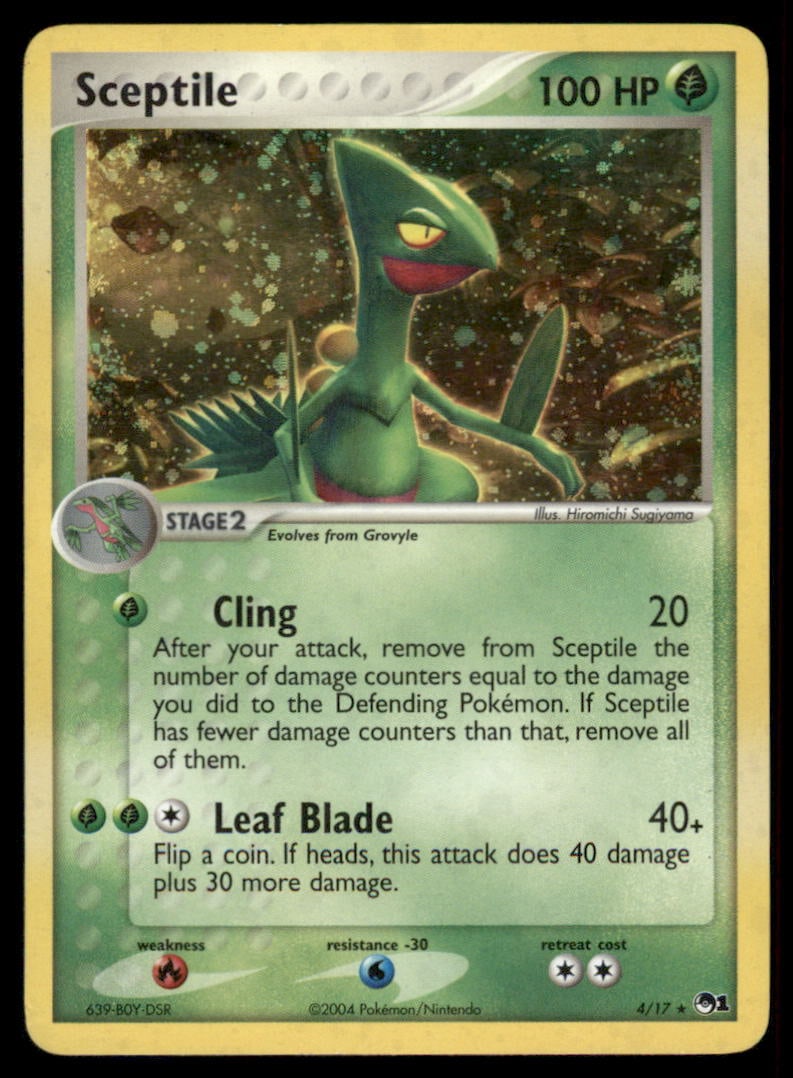 Sceptile POP Series 1 #004/017 Holo Pokemon Card: We offer combined shipping on multiple items. Buyers may also arrange their own shipping. LiveShipping is a separate and independent option for shipping that is NOT a part of the auction house or thei