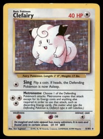 Clefairy Base Set #005/102 Holo Pokemon Card