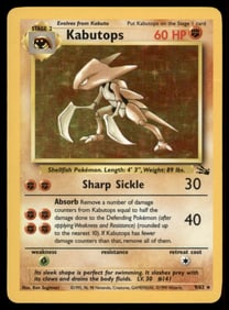 Kabutops (9) Fossil #09/62 Holo Pokemon Card