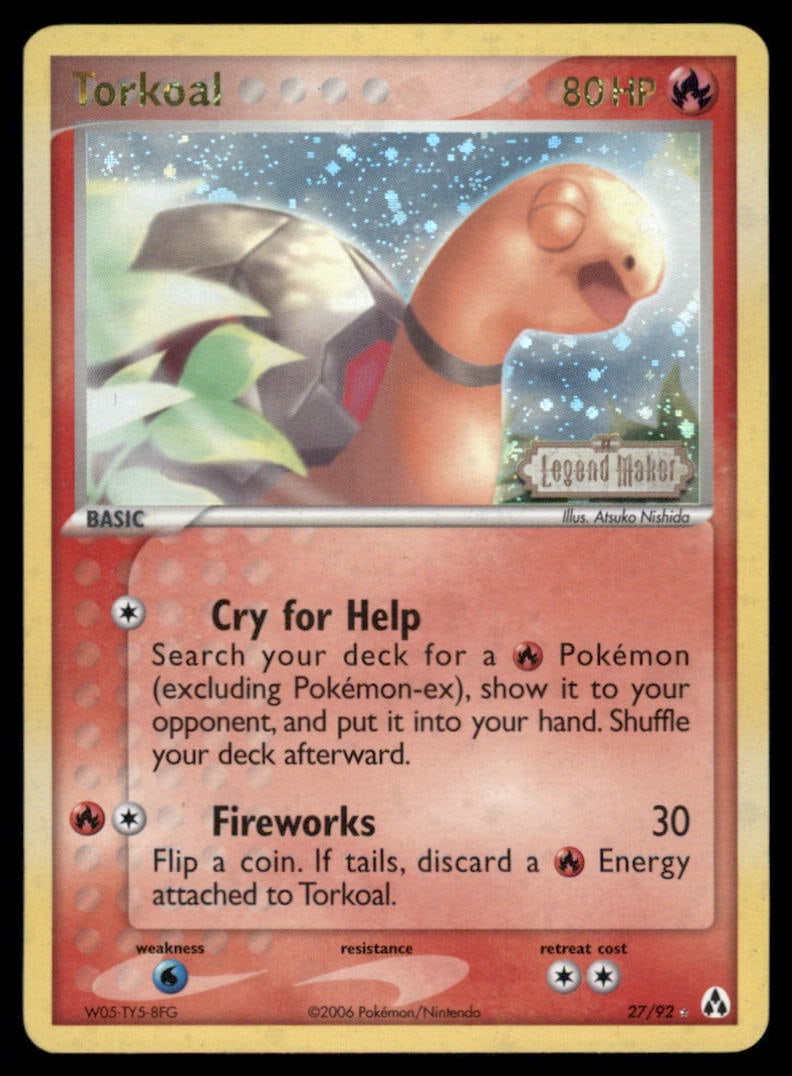 Torkoal Stamped Legend Maker #27/92 Holo Pokemon Card: We offer combined shipping on multiple items. Buyers may also arrange their own shipping. LiveShipping is a separate and independent option for shipping that is NOT a part of the auction house or thei