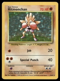 Hitmonchan Base Set #007/102 Holo Pokemon Card