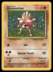 Hitmonchan Base Set #007/102 Holo Pokemon Card