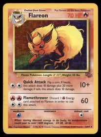 Flareon (3) Jungle #03/64 Holo Pokemon Card