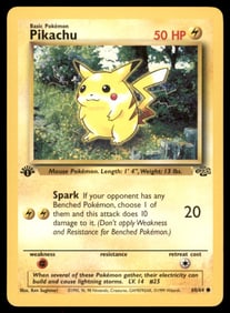 Pikachu 1st Ed. Jungle Vintage Pokemon Card