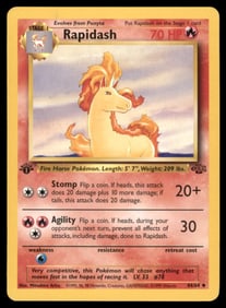 Rapidash 1st Ed. Jungle Vintage Pokemon Card