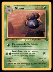 Gloom 1st Ed. Jungle Vintage Pokemon Card