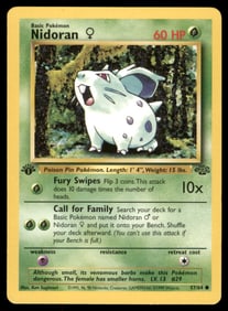 Nidoran 1st Ed. Jungle Vintage Pokemon Card
