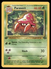 Parsect 1st Ed. Jungle Vintage Pokemon Card