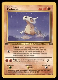 Cubone 1st Ed. Jungle Vintage Pokemon Card