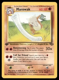 Marowak 1st Ed. Jungle Vintage Pokemon Card