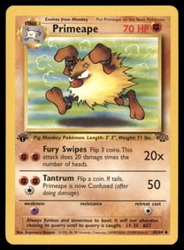 Primeape 1st Ed. Jungle Vintage Pokemon Card