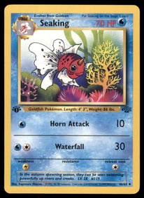 Seaking 1st Ed. Jungle Vintage Pokemon Card