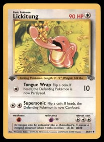 Lickitung 1st Ed. Jungle Vintage Pokemon Card
