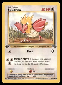 Spearow 1st Ed. Jungle Vintage Pokemon Card
