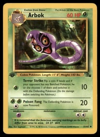 Arbok 1st Ed. Fossil Vintage Pokemon Card