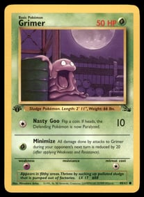 Grimer 1st Ed. Fossil Vintage Pokemon Card