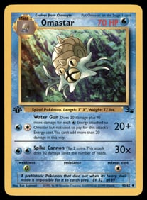 Omastar 1st Ed. Fossil Vintage Pokemon Card