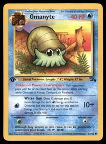 Omanyte 1st Ed. Fossil Vintage Pokemon Card
