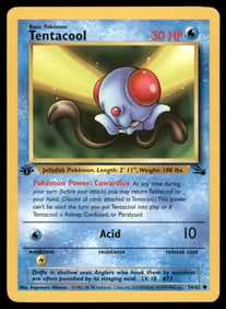 Tentacool 1st Ed. Fossil Vintage Pokemon Card