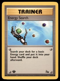 Energy Search 1st Ed. Fossil Vintage Pokemon Card