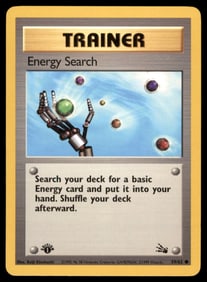 Energy Search 1st Ed. Fossil Vintage Pokemon Card