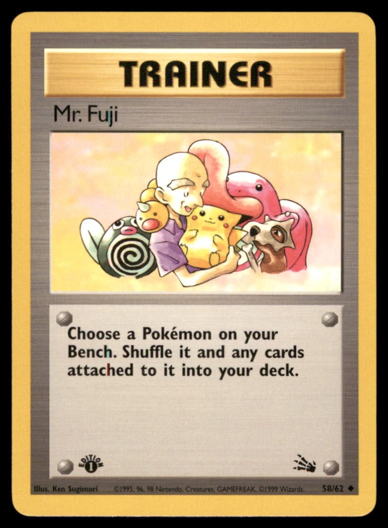 Mr. Fuji 1st Ed. Fossil Vintage Pokemon Card: We offer combined shipping on multiple items. Buyers may also arrange their own shipping. LiveShipping is a separate and independent option for shipping that is NOT a part of the auction house or thei