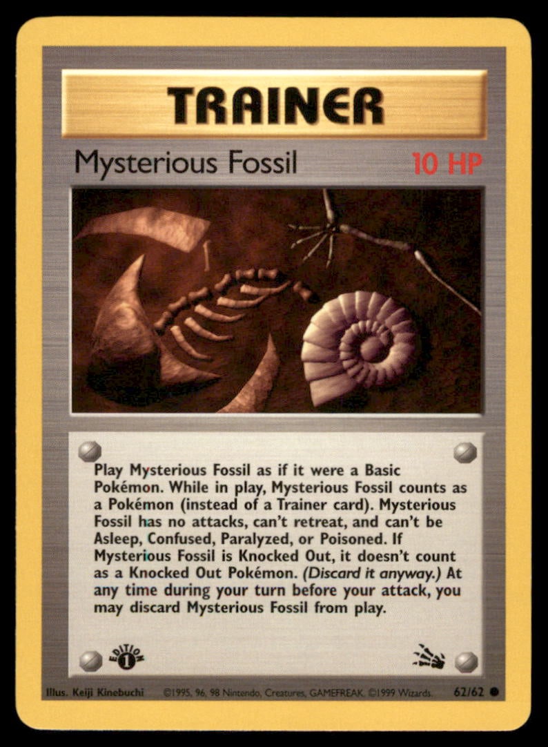 Mysterious Fossil 1st Ed. Fossil Vintage Pokemon Card: We offer combined shipping on multiple items. Buyers may also arrange their own shipping. LiveShipping is a separate and independent option for shipping that is NOT a part of the auction house or thei