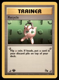 Recycle 1st Ed. Fossil Vintage Pokemon Card