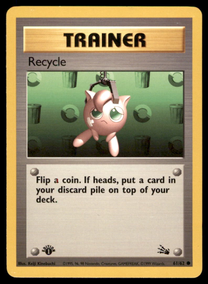 Recycle 1st Ed. Fossil Vintage Pokemon Card: We offer combined shipping on multiple items. Buyers may also arrange their own shipping. LiveShipping is a separate and independent option for shipping that is NOT a part of the auction house or thei