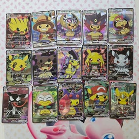 LOT OF 15 PIKACHU COSPLAY DIY POKEMON CARDS
