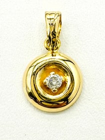 14KT Yellow Gold, Natural Diamond Pendant # 2253