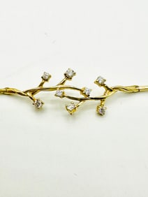 14KT Yellow Gold with Cubic Zirconia Bracelet # 2279