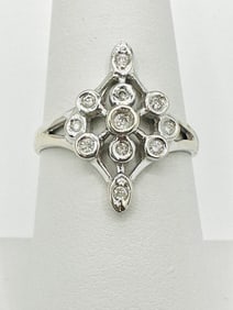 Natural Diamond Ring, 14KT White Gold # 2280