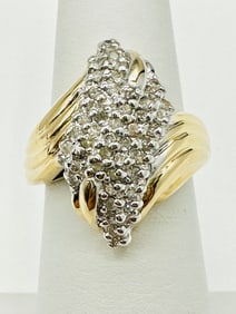 Natural Diamond Ring, 14KT Yellow Gold # 2286