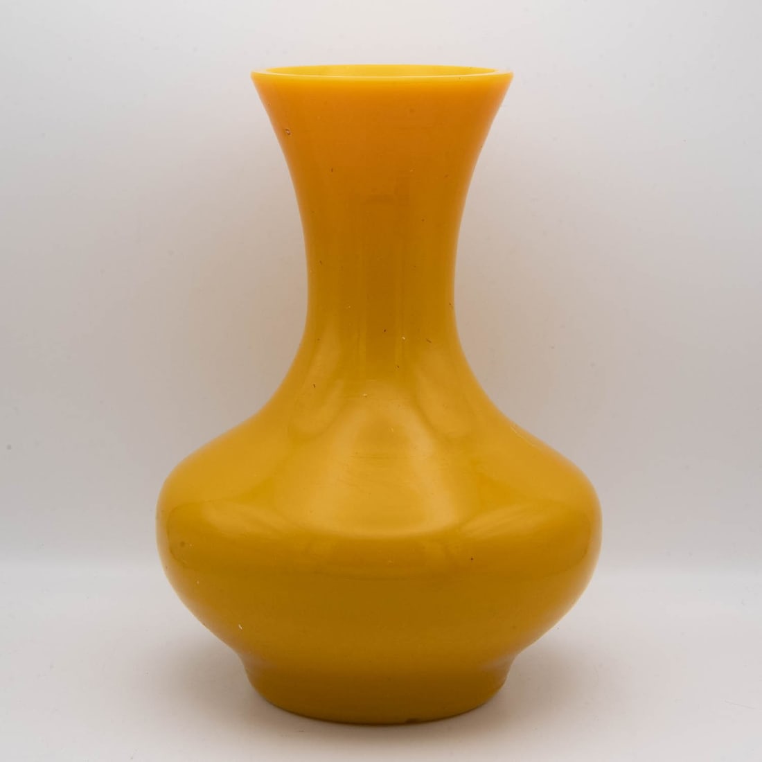A Large Chinese Yellow Peking Glass Vase (1 of 5)