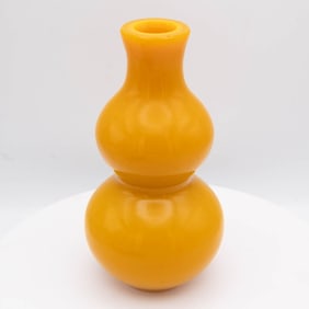 Antique Chinese Peking Glass Gourd Vase