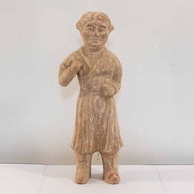 Antique Chinese Tang Dynasty Terracotta Girl Figure Sculpture