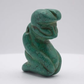 Antique Chinese Hongshan Culture Turquoise Sun God Figure
