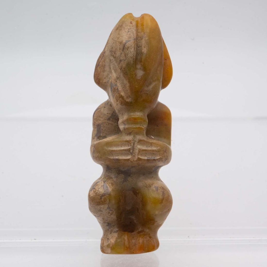 Antique Chinese Hongshan Culture Jade Sun God Figure: Medium: Jade Size: 3x1.2x1 inches Age/Detail: Antique Chinese Hongshan Culture Condition: great overall, check photo for condition reference Provenance: Collection from Estate in Tribecca Please view 