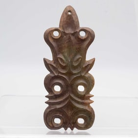 Antique Chinese Hongshan Culture Jade Hooked Cloud Ornament