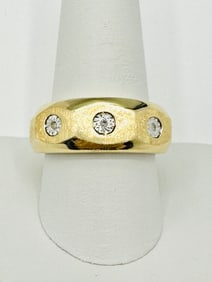 Natural Diamond Men’s Ring,14KT Yellow Gold # 2332