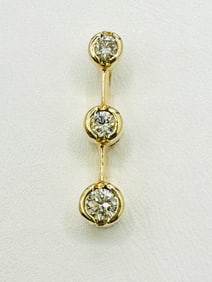 14KT Yellow Gold Natural Diamond Pendant # 2374