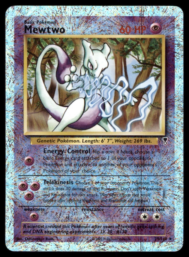 Mewtwo Legendary Collection #029/110 Holo Pokemon Card (1 of 2)
