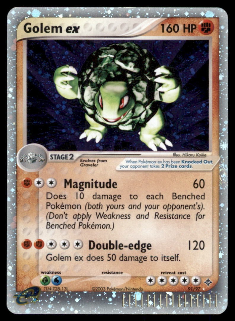 Golem ex Dragon #91/97 Holo Pokemon Card (1 of 2)