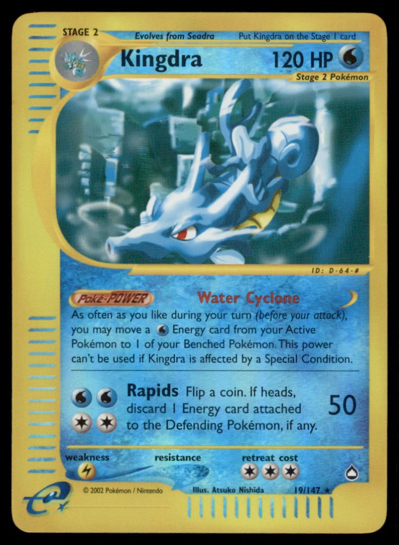 Kingdra (19) Aquapolis #019/147 Holo Pokemon Card (1 of 2)