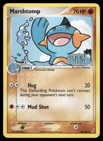 Marshtomp Stamped Crystal Guardians #38/100 Holo Pokemon Card
